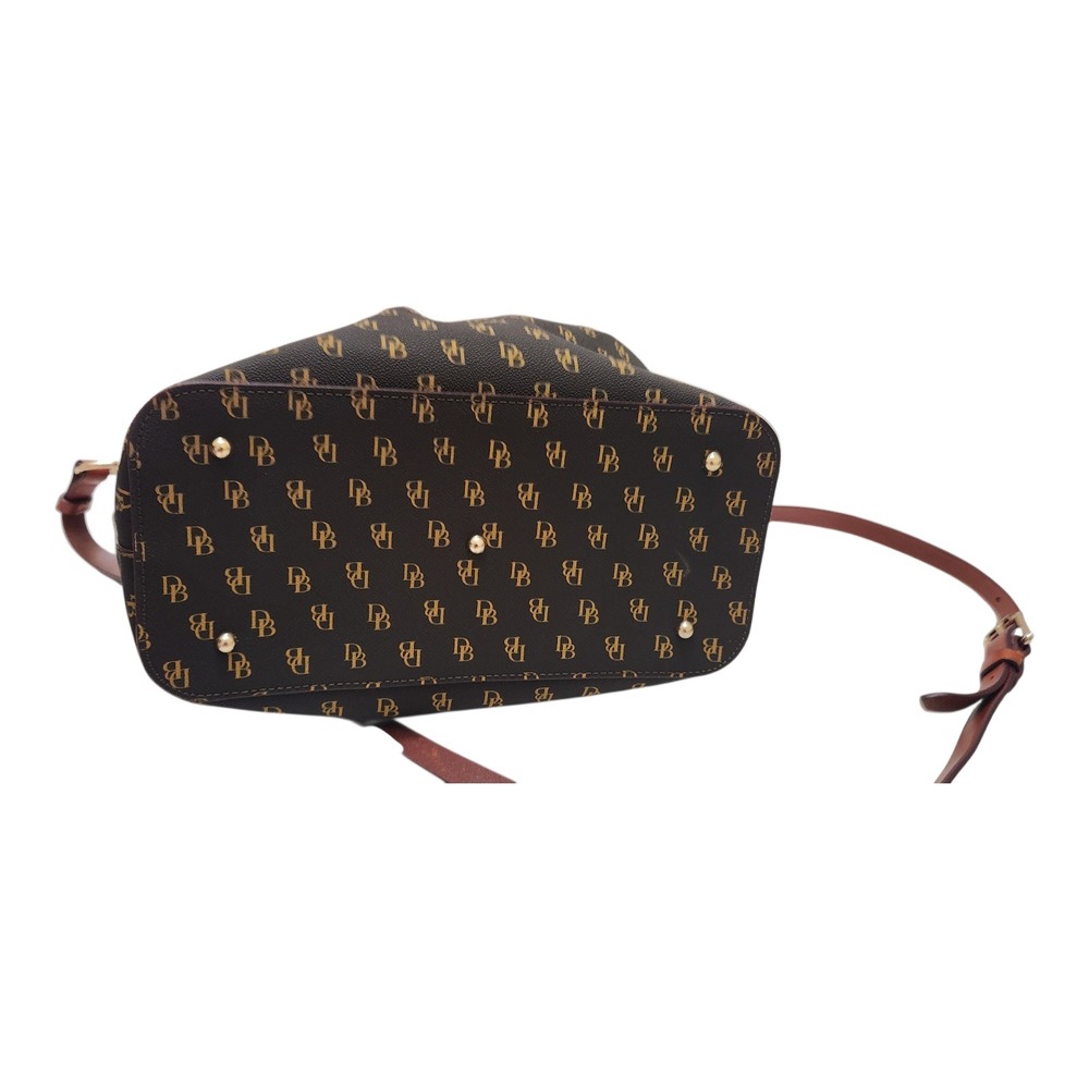 Dooney & Bourke Gretta Small Lexington Monogram Crossbody Bag Brown Tan - Picture 4 of 10